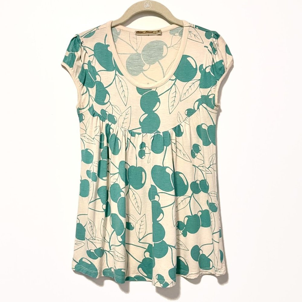 River Island Mint Cherry Tee - Size M
